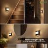 imageL LOHAS LED Night Lights Plug into Wall 2 Pack Dimmable Modern LED Bright Night Light for KidsDusk to Dawn Sensor 0150LM Adjustable BrightnessSoft White 3000K for Hallway Bedroom StairwaySquare2Pack