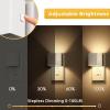 imageL LOHAS LED Night Lights Plug into Wall 2 Pack Dimmable Modern LED Bright Night Light for KidsDusk to Dawn Sensor 0150LM Adjustable BrightnessSoft White 3000K for Hallway Bedroom StairwaySquareWhite