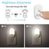 imageL LOHAS LED Night Lights Plug into Wall 2 Pack LED Dimmable Night Light with Light Sensors 3060LM Adjustable Brightness Nightlights Soft White 3000K Automatic Night Light for Kid HallwayDaylight