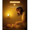 imageL LOHAS LED Night Lights Plug into Wall 2 Pack LED Dimmable Night Light with Light Sensors 3060LM Adjustable Brightness Nightlights Soft White 3000K Automatic Night Light for Kid HallwayAmber