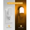 imageL LOHAS LED Night Lights Plug into Wall 2 Pack LED Dimmable Night Light with Light Sensors 3060LM Adjustable Brightness Nightlights Soft White 3000K Automatic Night Light for Kid HallwayAmber