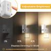 imageL LOHAS LED Night Lights Plug into Wall Dimmable Night Light with 0100LM Brightness Adjustable 3000K Soft White Nightlight with Dusk to Dawn 2 PackWhite Housing Soft White