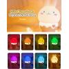 imageLOHAS Bunny Ice Cream Cute Night Lights 7 Colors Kawaii Desk Decor Pat Control and Rechargeable Base Funny Gift for Girls Bedroom and Nursery Dcor