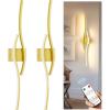imageL LOHAS LED Battery Operated Wall Sconces Set of 2 Battery Wall Sconce 7200mAh Gold Rechargeable Sconces 3000K 316 Inch Dimmable Wireless Wall Lights Sconce Wall Decor for Bedroom Living RoomGold