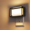 imageL LOHAS LED Night Lights Plug into Wall 2 Pack Dimmable Modern LED Bright Night Light for KidsDusk to Dawn Sensor 0150LM Adjustable BrightnessSoft White 3000K for Hallway Bedroom StairwaySquare2Pack
