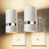 imageL LOHAS LED Night Lights Plug into Wall Dimmable Night Light with 0100LM Brightness Adjustable 3000K Soft White Nightlight with Dusk to Dawn 2 PackWhite Housing Soft White