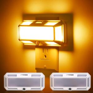 imageL LOHAS LED Bright Night Light Night Lights Plug into Wall 0250LM LED Night Light Dusk to Dawn Sensor 2W Dimmable Nightlight Soft White 3000K for Bathroom Hallway Bedroom Adults StairwayAmber