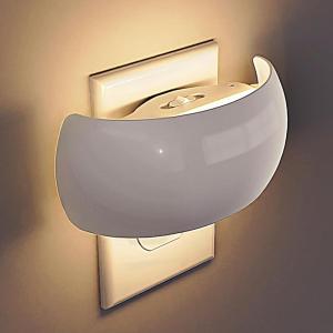 imageL LOHAS LED Bright Night Light Night Lights Plug into Wall 0250LM LED Night Light Dusk to Dawn Sensor 2W Dimmable Nightlight Soft White 3000K for Bathroom Hallway Bedroom Adults StairwayBacklitSoft White