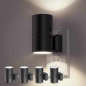 imageL LOHAS LED Night Light Night Lights Plug into Wall Dimmable Night Light 0100LM Soft White 3000K Plug in Night Light Light Sensor Nightlight LED Night Light for Hallway Bathroom Kitchen 4 PackDaylight White