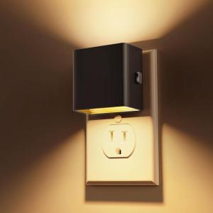 imageL LOHAS LED Night LightNight Lights Plug into Wall2PackDimmable Night Light with Light Sensor3000K Warm WhiteGold Nightlight for Bathroom Hallway KitchenSoft White