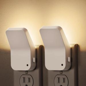 imageL LOHAS LED Night Lights Plug into Wall 2 Pack Dimmable Modern LED Bright Night Light for KidsDusk to Dawn Sensor 0150LM Adjustable BrightnessSoft White 3000K for Hallway Bedroom StairwayRectangle
