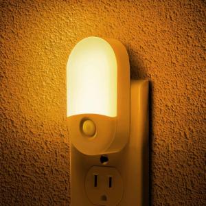 imageL LOHAS LED Night Lights Plug into Wall 2 Pack LED Dimmable Night Light with Light Sensors 3060LM Adjustable Brightness Nightlights Soft White 3000K Automatic Night Light for Kid HallwayAmber