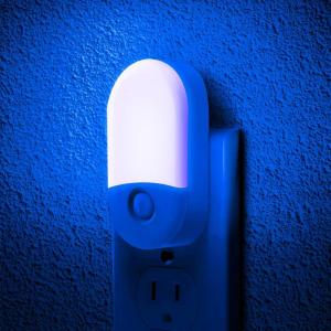 imageL LOHAS LED Night Lights Plug into Wall 2 Pack LED Dimmable Night Light with Light Sensors 3060LM Adjustable Brightness Nightlights Soft White 3000K Automatic Night Light for Kid HallwayBlue