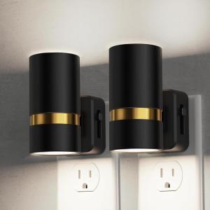 imageL LOHAS LED Night Lights Plug into Wall Dimmable Night Light with 0100LM Brightness Adjustable 3000K Soft White Nightlight with Dusk to Dawn 2 PackDaylight White
