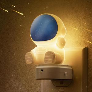 imageL LOHAS LED Plugin Night Light for Kids Cute Color Changing LED Night Light with Dusk to Dawn Sensor Christmas Birthday Gift Nightlight for Girls ampamp Kids Room DecorAstronaut
