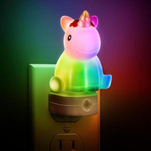 imageL LOHAS LED Plugin Night Light for Kids Cute Color Changing LED Night Light with Dusk to Dawn Sensor Christmas Birthday Gift Nightlight for Girls ampamp Kids Room DecorHorse