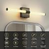 imageL LOHAS LED Battery Operated Wall Sconces Set of 2 10000mAh Gold Battery Wall Sconce 3000K Dimmable Wireless Wall Light 360 Full Lighting Sconce Wall Decor for Hallway Bedroom Living Room 24inBlack