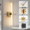imageL LOHAS LED Battery Operated Wall Sconces Set of 2 10000mAh Gold Battery Wall Sconce 3000K Dimmable Wireless Wall Light 360 Full Lighting Sconce Wall Decor for Hallway Bedroom Living Room 24inGold