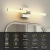 imageL LOHAS LED Battery Operated Wall Sconces Set of 2 10000mAh Gold Battery Wall Sconce 3000K Dimmable Wireless Wall Light 360 Full Lighting Sconce Wall Decor for Hallway Bedroom Living Room 24inNickel