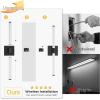 imageL LOHAS LED Battery Operated Wall Sconces Set of 2 10000mAh Gold Battery Wall Sconce 3000K Dimmable Wireless Wall Light 360 Full Lighting Sconce Wall Decor for Hallway Bedroom Living Room 24inBlack