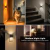 imageL LOHAS LED Night Lights Plug into Wall Kids Night Lights with 8 RGB Color Builtin Dusk to Dawn Sensor Color Changing Mode 2 Pack3CCT