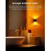 imageL LOHAS LED Night Lights Plug into Wall Kids Night Lights with 8 RGB Color Builtin Dusk to Dawn Sensor Color Changing Mode 2 PackAmber