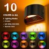 imageL LOHAS LED Night Lights Plug into Wall Kids Night Lights with 8 RGB Color Builtin Dusk to Dawn Sensor Color Changing Mode 2 PackMulti Colors