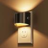 imageL LOHAS LED Night Lights Plug into Wall Kids Night Lights with 8 RGB Color Builtin Dusk to Dawn Sensor Color Changing Mode 2 PackSoft White