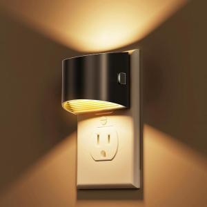 imageL LOHAS LED Night Lights Plug into Wall Kids Night Lights with 8 RGB Color Builtin Dusk to Dawn Sensor Color Changing Mode 2 PackSoft White