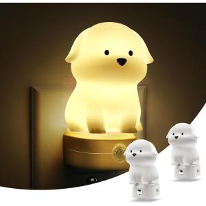 imageL LOHAS LED Plugin Night Light Set 3D Cute Puppy Design with Sensor RGBSoft White 3000K Light for Kids Christmas ampamp Birthday Gift Room Decor2