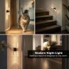 imageL LOHAS LED Night Light Night Lights Plug into Wall 180 Rotating Auto Light Sensor Dimmable 100LM Soft White 3000K Wall SconceStyle Design Nightlights for Bedroom Bathroom Hallway 1 PackBlack Base