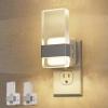 imageL LOHAS LED Night Light Night Lights Plug Into Wall 2 Pack Decorative Nightlight with Light Sensor 0100LM Dimmable Nightlights Daylight Wall SconceStyle Acrylic Nitelight for Bathroom HallwayFrostedSoft White