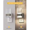 imageL LOHAS LED Night Light Night Lights Plug Into Wall 2 Pack Decorative Nightlight with Light Sensor 0100LM Dimmable Nightlights Daylight Wall SconceStyle Acrylic Nitelight for Bathroom HallwayFrostedDaylight