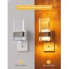 imageL LOHAS LED Night Light Night Lights Plug Into Wall 2 Pack Decorative Nightlight with Light Sensor 0100LM Dimmable Nightlights Daylight Wall SconceStyle Acrylic Nitelight for Bathroom HallwayFrostedAmber