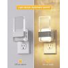 imageL LOHAS LED Night Light Night Lights Plug Into Wall 2 Pack Decorative Nightlight with Light Sensor 0100LM Dimmable Nightlights Daylight Wall SconceStyle Acrylic Nitelight for Bathroom HallwayFrostedSoft White