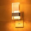 imageL LOHAS LED Night Light Night Lights Plug Into Wall 2 Pack Decorative Nightlight with Light Sensor 0100LM Dimmable Nightlights Daylight Wall SconceStyle Acrylic Nitelight for Bathroom HallwayFrostedAmber