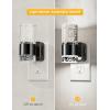 imageL LOHAS LED Night Light Modern Night Lights Plug into Wall 2 Pack 3000K Soft Warm 0100LM Adjustable NightlightsAutomatic Nightlights Plug in with Dusk to Dawn Sensor for Room Bathroom HallwayBright WhiteBlack Ring