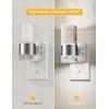 imageL LOHAS LED Night Light Modern Night Lights Plug into Wall 2 Pack 3000K Soft Warm 0100LM Adjustable NightlightsAutomatic Nightlights Plug in with Dusk to Dawn Sensor for Room Bathroom HallwayBright WhiteSilver Ring