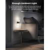 imageL LOHAS LED Night Light Modern Night Lights Plug into Wall 2 Pack 3000K Soft Warm 0100LM Adjustable NightlightsAutomatic Nightlights Plug in with Dusk to Dawn Sensor for Room Bathroom HallwayBright WhiteBlack Ring