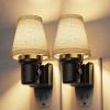 imageL LOHAS LED Night Lights Plug into Wall 2 Pack Linen Fabric Round Platform Decor Night Light Dusk to Dawn Sensor Vintage Nightlight 0100LM Dimmable for Bedroom Living Room HallwayRound Platform02
