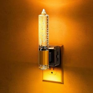 imageL LOHAS LED Night Light Amber Candle Night Lights Plug into Wall2 Pack 0100 LM Dimmable Nightlight Plug in Bubble Night Light with Dusk to Dawn Sensor for Bathroom HallwayBubble01