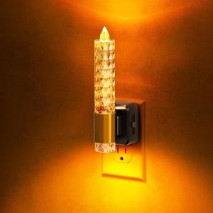 imageL LOHAS LED Night Light Amber Candle Night Lights Plug into Wall2 Pack 0100 LM Dimmable Nightlight Plug in Bubble Night Light with Dusk to Dawn Sensor for Bathroom HallwayDiamond01