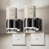 imageL LOHAS LED Night LightDimmable Night Lights Plug into Wall Acrylic Nightlights with 0100 LM Adjustable Brightness 5000K Plug in Night Light with Dusk to Dawn Sensor for Bathroom HallwayBright WhiteBlack Ring