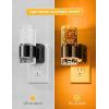 imageL LOHAS LED Night LightDimmable Night Lights Plug into Wall Acrylic Nightlights with 0100 LM Adjustable Brightness 5000K Plug in Night Light with Dusk to Dawn Sensor for Bathroom HallwayAmberBlack Ring