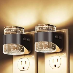 imageL LOHAS LED Night Light 3000K Bubble Night Lights Plug into Wall Acrylic Night Lights with DusktoDawn Sensor Adjustable BrightnessSoft White Plug in Nightlights for Rooms Bathroom HallwayBubble3000K2