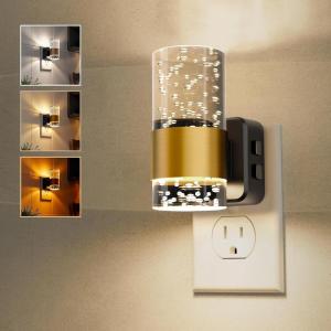 imageL LOHAS LED Night LightDimmable Night Lights Plug into Wall Acrylic Nightlights with 0100 LM Adjustable Brightness 5000K Plug in Night Light with Dusk to Dawn Sensor for Bathroom HallwaySoft WhiteBright WhiteAmber