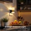 imageL LOHAS LED Night Lights Plug into Wall2Pack Acrylic Plug in Night Light with Dusk to Dawn Sensor3CCT 1600K2700K5000KBrightness Adjustable180Rotating Nightlight for Adults Bathroom BedroomSoft White3000KRGB