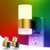 imageL LOHAS LED Night Lights Plug into Wall2Pack Acrylic Plug in Night Light with Dusk to Dawn Sensor3CCT 1600K2700K5000KBrightness Adjustable180Rotating Nightlight for Adults Bathroom BedroomSoft White3000KRGB