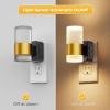 imageL LOHAS LED Night Lights Plug into Wall2Pack Acrylic Plug in Night Light with Dusk to Dawn Sensor3CCT 1600K2700K5000KBrightness Adjustable180Rotating Nightlight for Adults Bathroom BedroomSoft White3000K