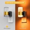 imageL LOHAS LED Night Lights Plug into Wall2Pack Acrylic Plug in Night Light with Dusk to Dawn Sensor3CCT 1600K2700K5000KBrightness Adjustable180Rotating Nightlight for Adults Bathroom Bedroom3CCT1600K2700K5000K